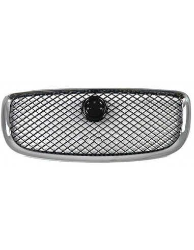 Glossy Black Grille with Chrome Frame for Jaguar XF 2011 Onwards