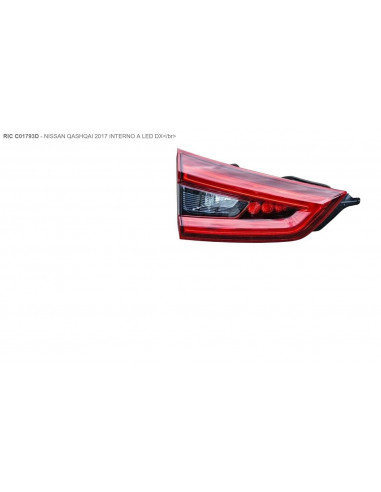 Right Internal LED Rear Light For Nissan Qashqai 2017 Onwards