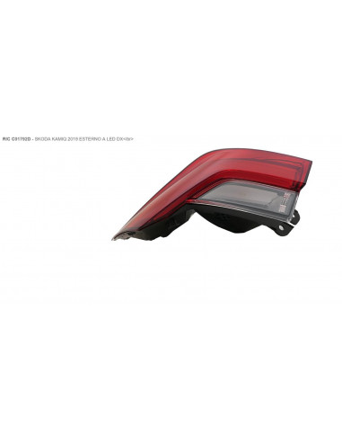 Right External LED Rear Light for Skoda Kamiq 2019 Onwards