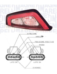 Faro Luce Di Posizione Anteriore per Fiat 500 2007-2015 Sinistro